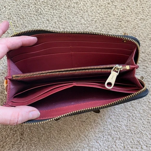 Chloe leather wallet on chain mini shoulder bag black gold - Picture 11 of 14